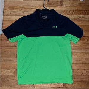 Under Armour Men's Polo in navy and Green size large